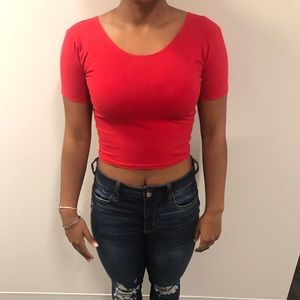 Red Crop Top